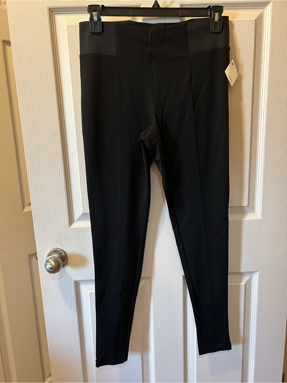 Halogen Black High-Waist Skinny Ankle Pants Leggings w/Side Waist Elastic. NWT